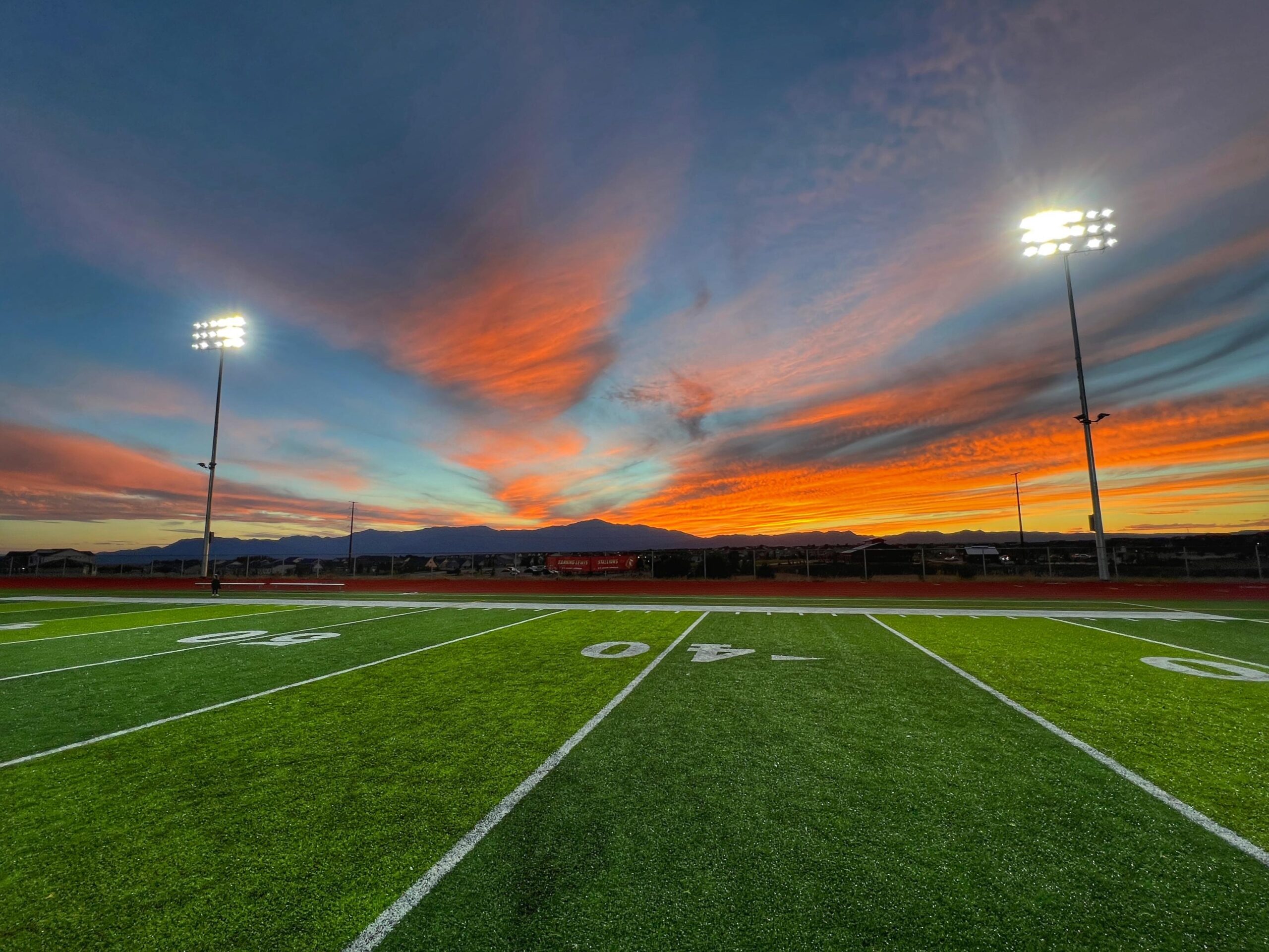Field view of the Banning Lewis football field.